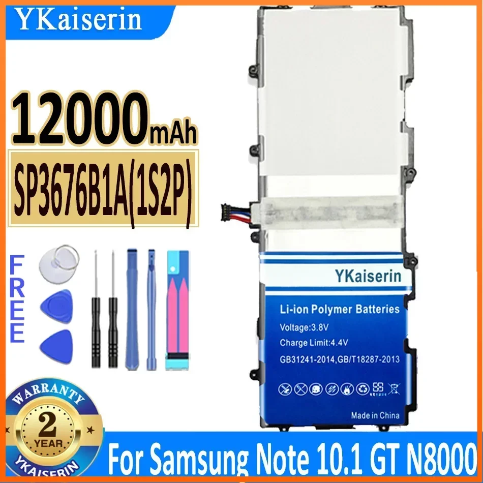 SP3676B1A 12000mAh Battery for Samsung Galaxy Tab 10.1 S2 N8000 N8010 N8020 N8013 P7510 P7500 P5100 P5110 P5113 Tablet Batteries