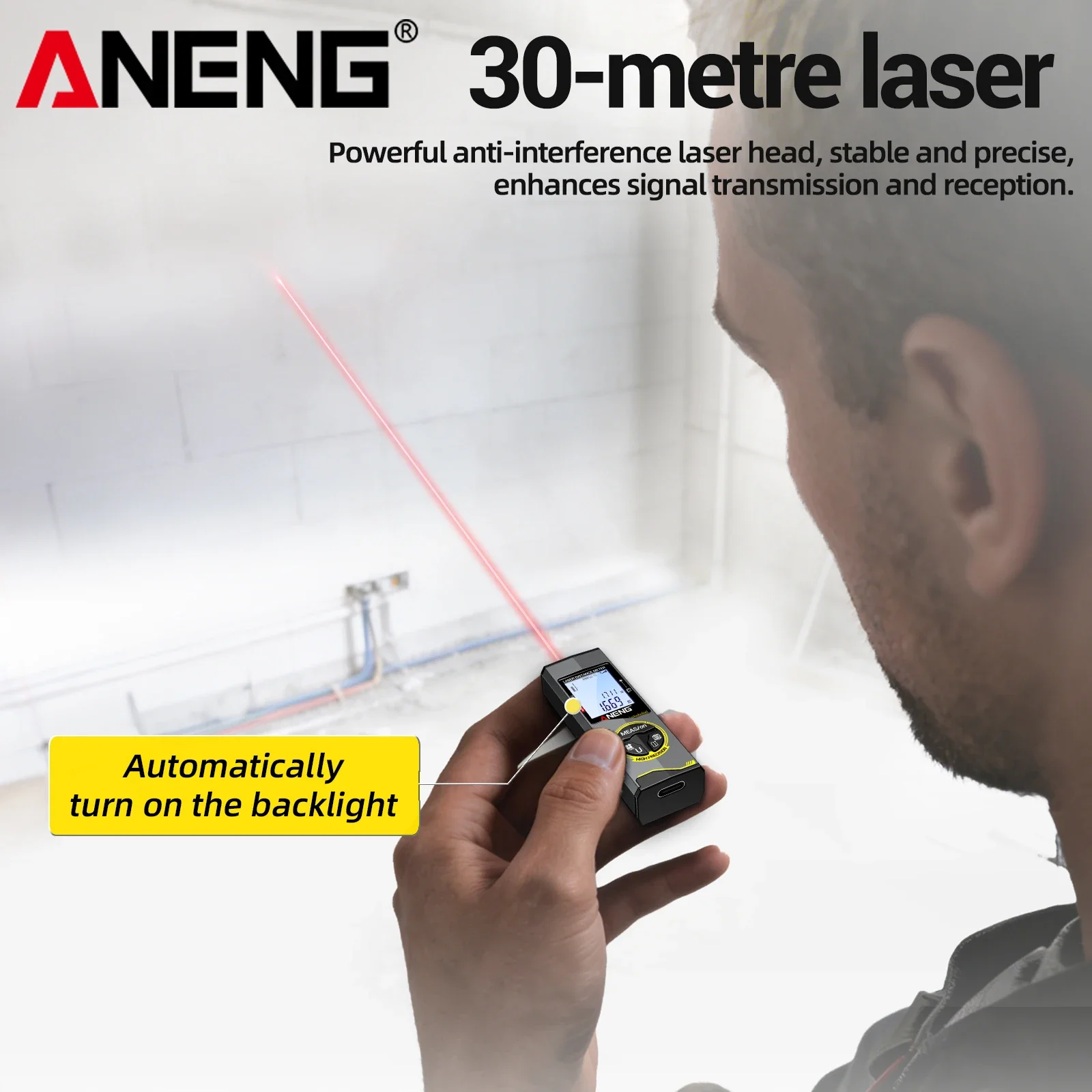ANENG T3/T3 PRO laser rangefinder 30 meter electronic measure ruler multi unit switching decoration engineering measurement tool