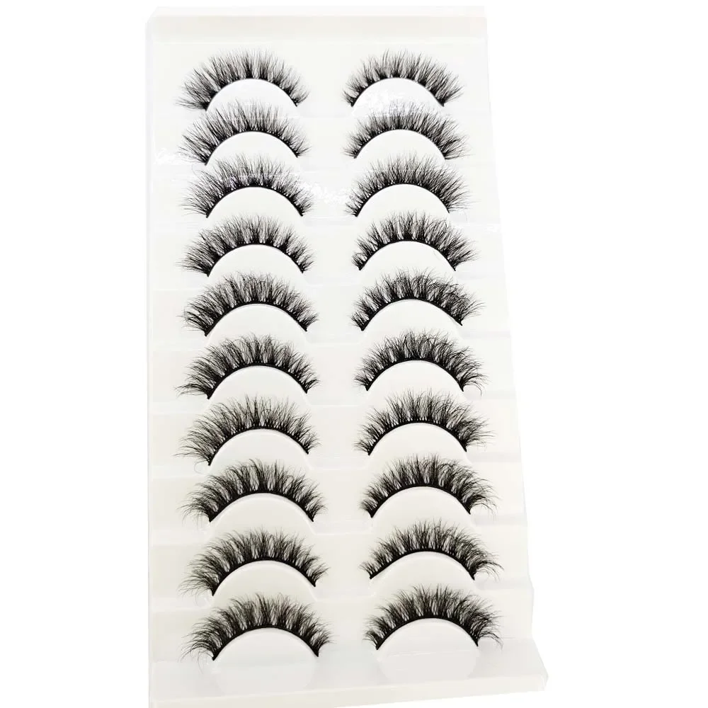 NEW 1000pairs 100% Real Mink Eyelashes 3D Natural False Eyelashes 3d Mink Lashes Soft Eyelash Extension Makeup Kit Cilios