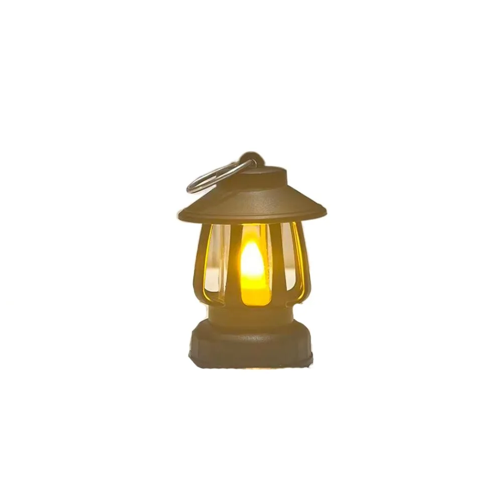 

Retro LED Electronic Candle Light Flameless Warm Light Outdoor Hanging Small Lanterns with Hook European Style