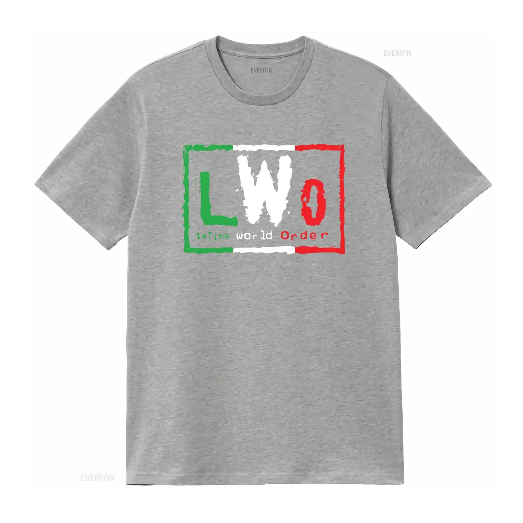 تي شيرت LWO لاتيني World Order تي شيرت عتيق مغسول للارتداء اليومي ملابس الشارع الشهير جرافيك أنيق متعدد الاستخدامات ناعم