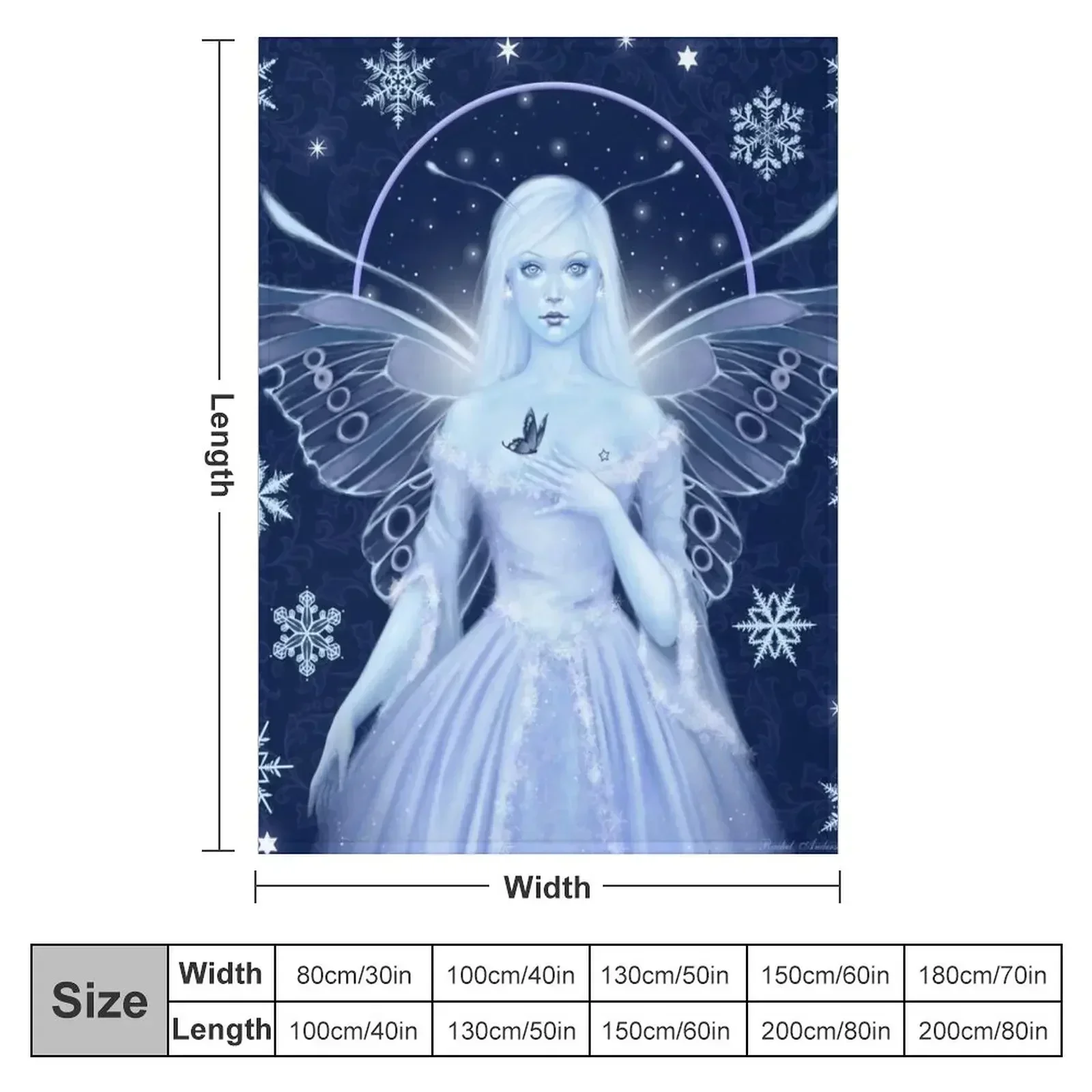 Snow Fairy Throw Blanket Soft Big Personalized Gift for sofa anime Blankets