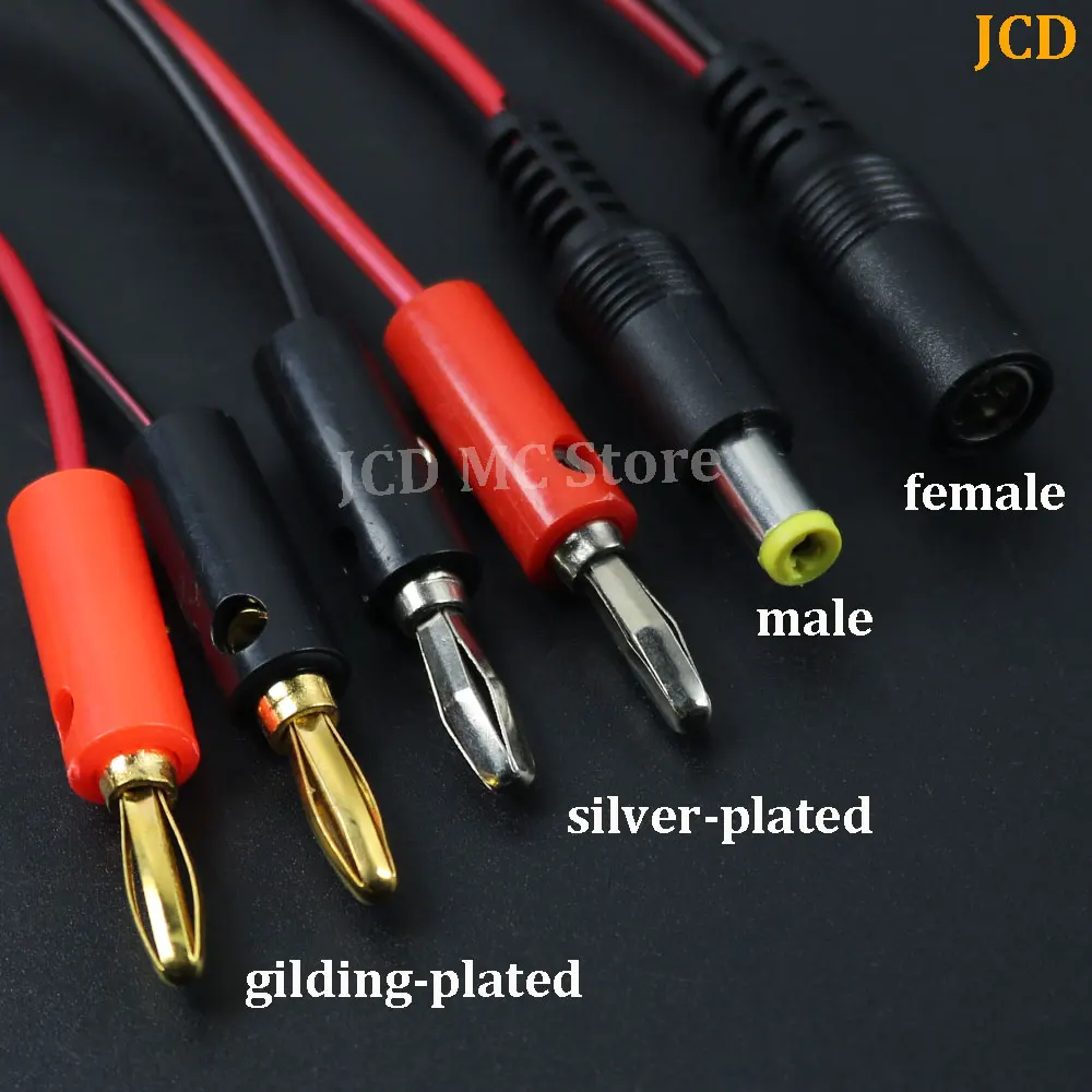1/5/10 PCS Charge Cable 5.5 X 2.1 Mm Male / Female 4 Mm Banana Plug 22 AWG Wire 23 CM For Lipo Battery Drone Aircraft Model DC P