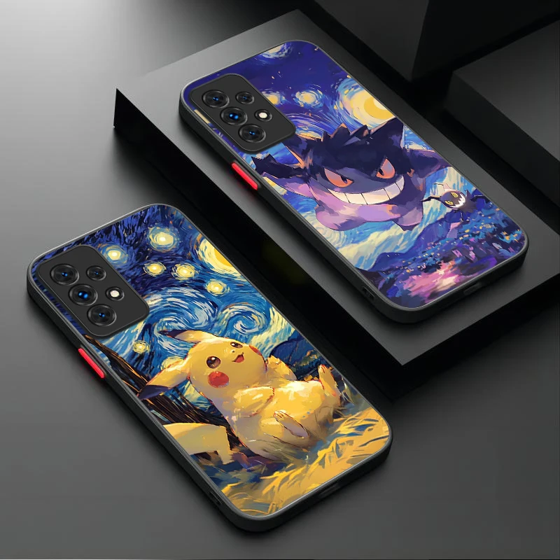 Starlit Sky P-Pokemon Case For Samsung Galaxy A16 A53 A54 A34 A24 A06 A05 A05S A13 A23 A33 A73 A72 A52S A52 A32 A22 A12 Cover