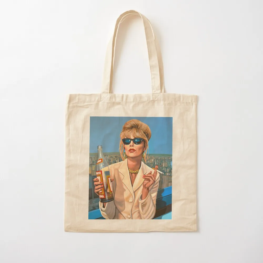 

Joanna Lumley as Patsy Stone painting Tote Bag cloth bag woman supermarket folding bag Women's shopping