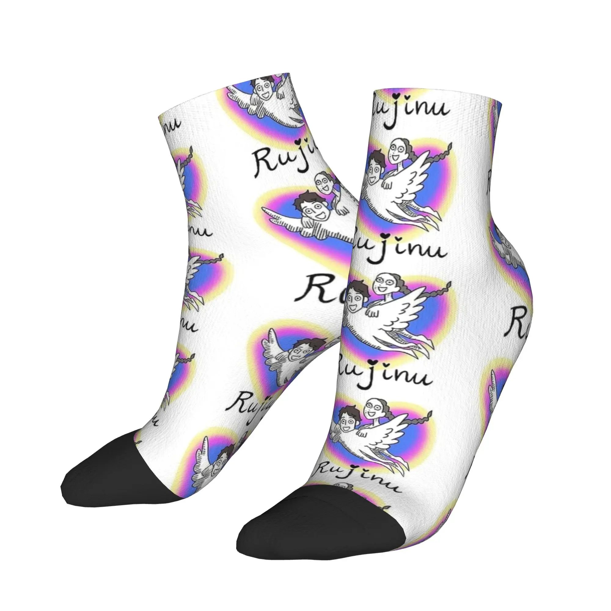 

Women Men Casual Socks Rujinu Huntrix Kpop Demon Hunters Anti-Slip Quality Sock Autumn Funny Custom Cycling Socks