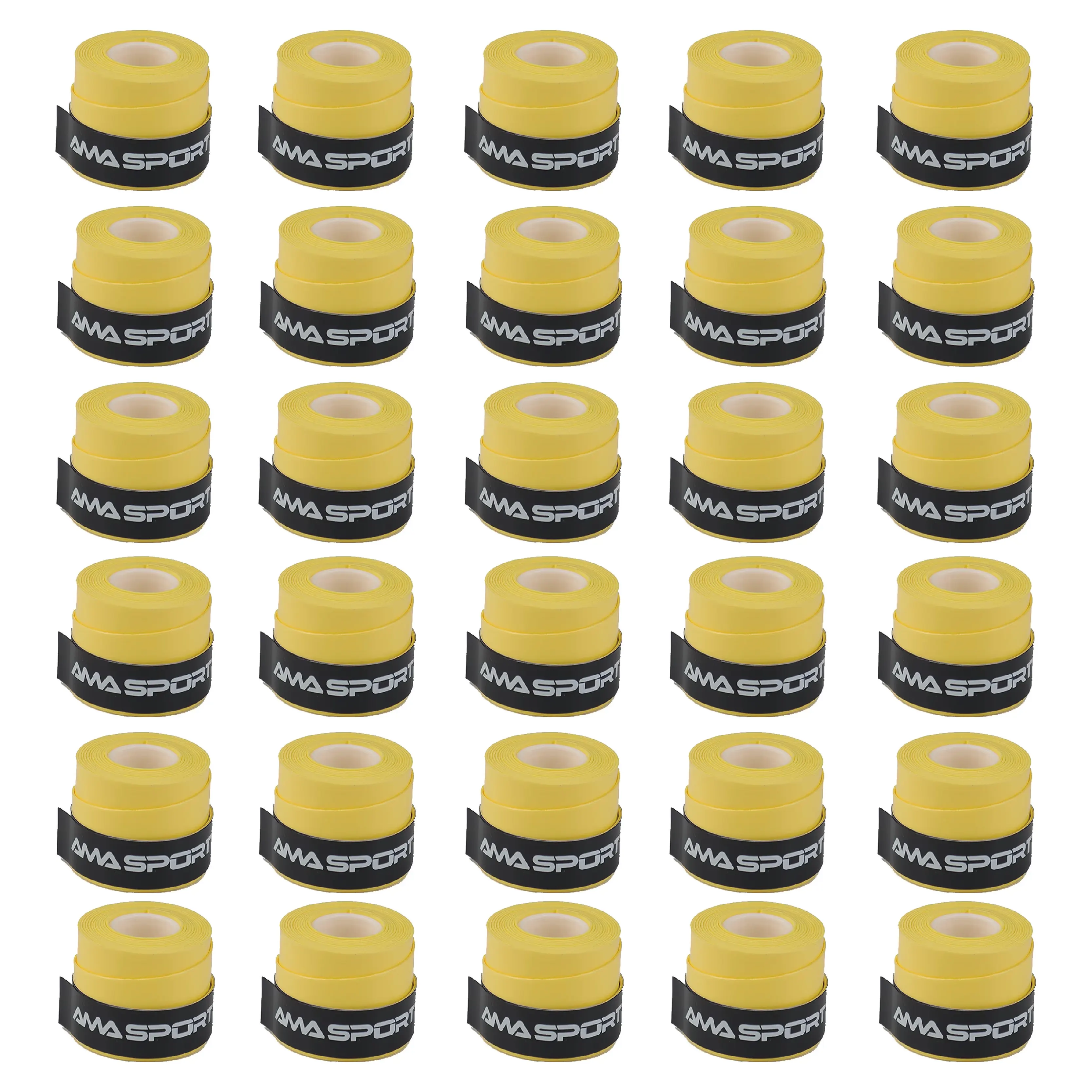 

AMASPORT 30-шт. Лента для захвата теннисной ракетки, предварительно вырезанная лента для теннисной ручки, теннисные накладки с комфортом для противоскользящей и впитывающей ручки