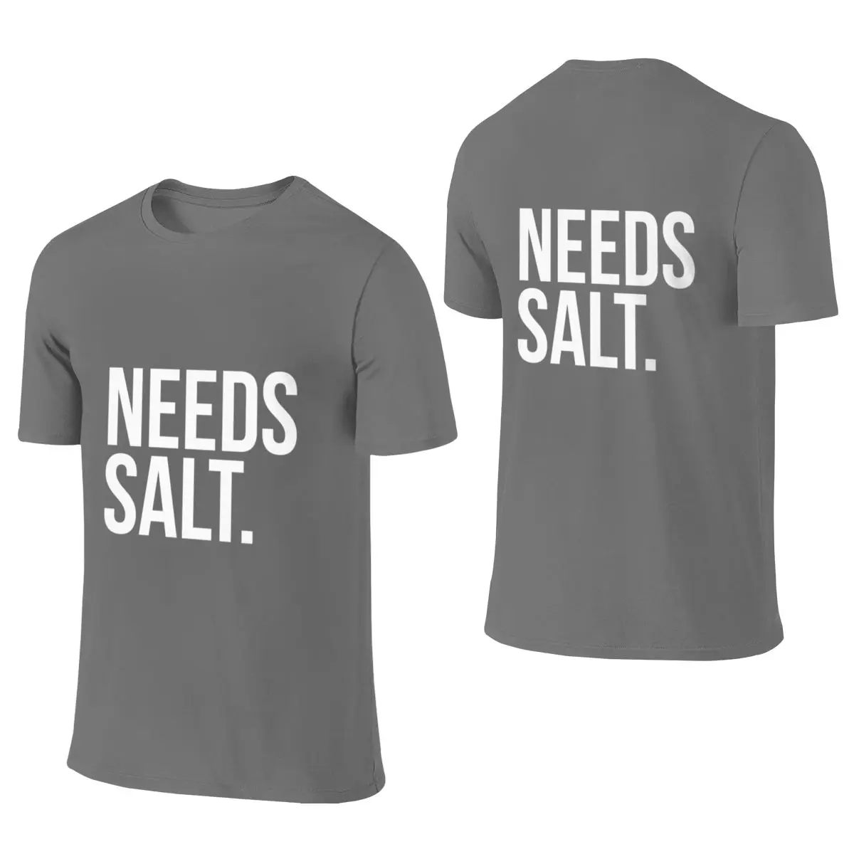 Needs Salt Silly T-shirt Salt Style Reversible T-shirt Street Personality Fun Prints Men's T-shirts