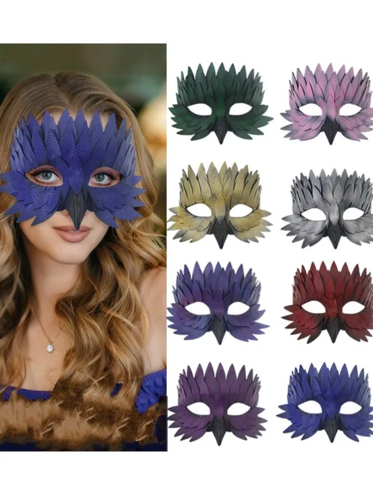 Masque pour les yeux Sexy plume bec d'eau bal de mascarade vénitien Halloween fête déguisement accessoires de déguisement dame masque facial