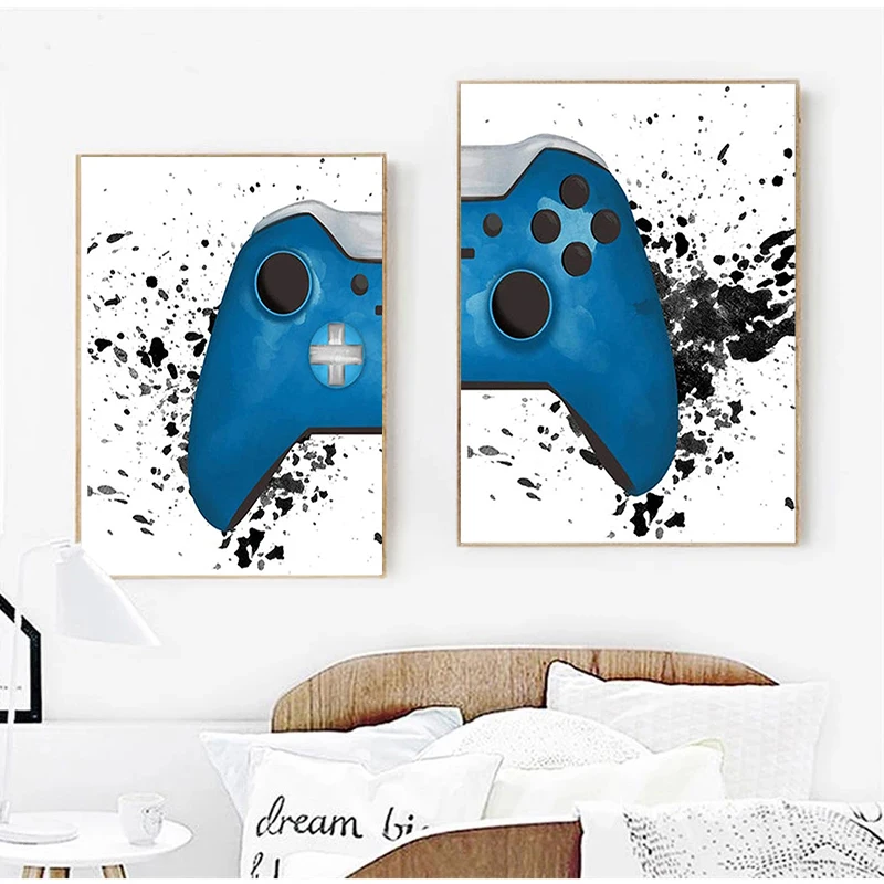 

Game Handle Poster Graffiti Wall Art Canvas Painting Gamepad Posters and Print Abstract Pictures for Living Room Home Decoration