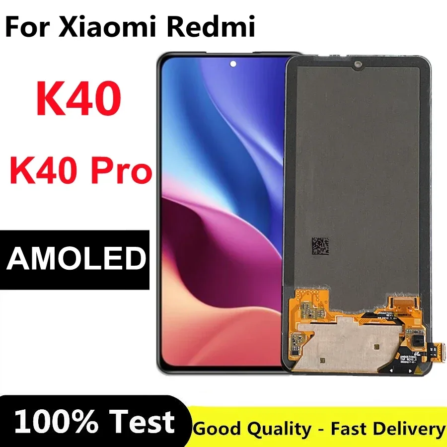 

6.67" AMOLED For Xiaomi Redmi K40 Pro LCD Display Touch Screen Digitizer