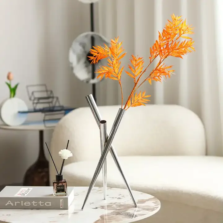 

Modern Style Silver Wedding Decor Catering Party Home Decoration Metal Flower Vase