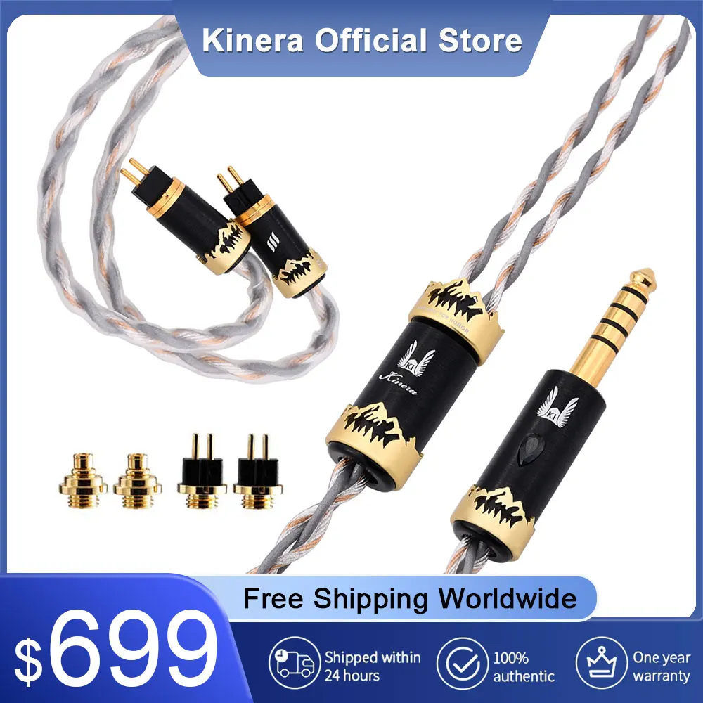 

Kinera Imperial Crystal of Truth Orlog Earphone Upgrade Cable UP-OCC EA-P 4.4mm Balanced Headphone HiFi Music IEMs Headset Cable