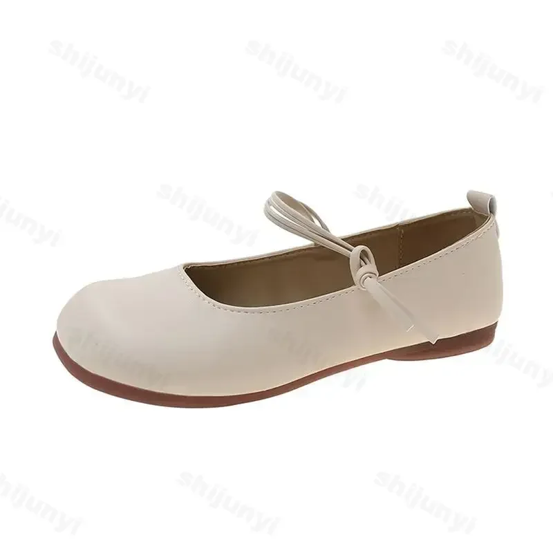 Designer Autumn Women Mary Jane Shoes 2026 New Fashion Round Toe Ladies Comfort Soft Sole Flats Women\'s Comfort Ballerinas Shoes