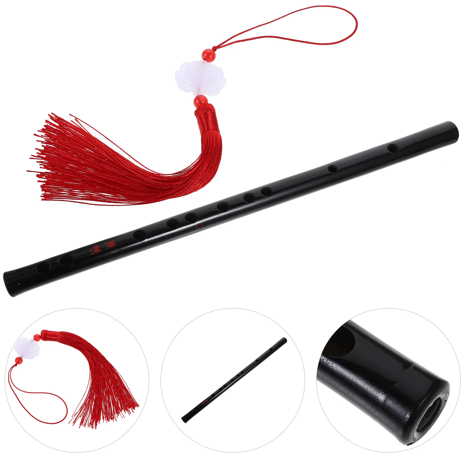 Woodwind Instrument Black Fife Instruments Chinese Flute Beginner Ribbon Practicing Child