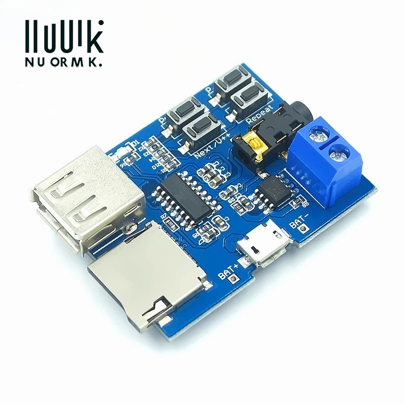 MP3 Lossless Decoder Board with Amplifier, USB/TF Card U Disk Audio Player Module, MICRO USB,Type-C