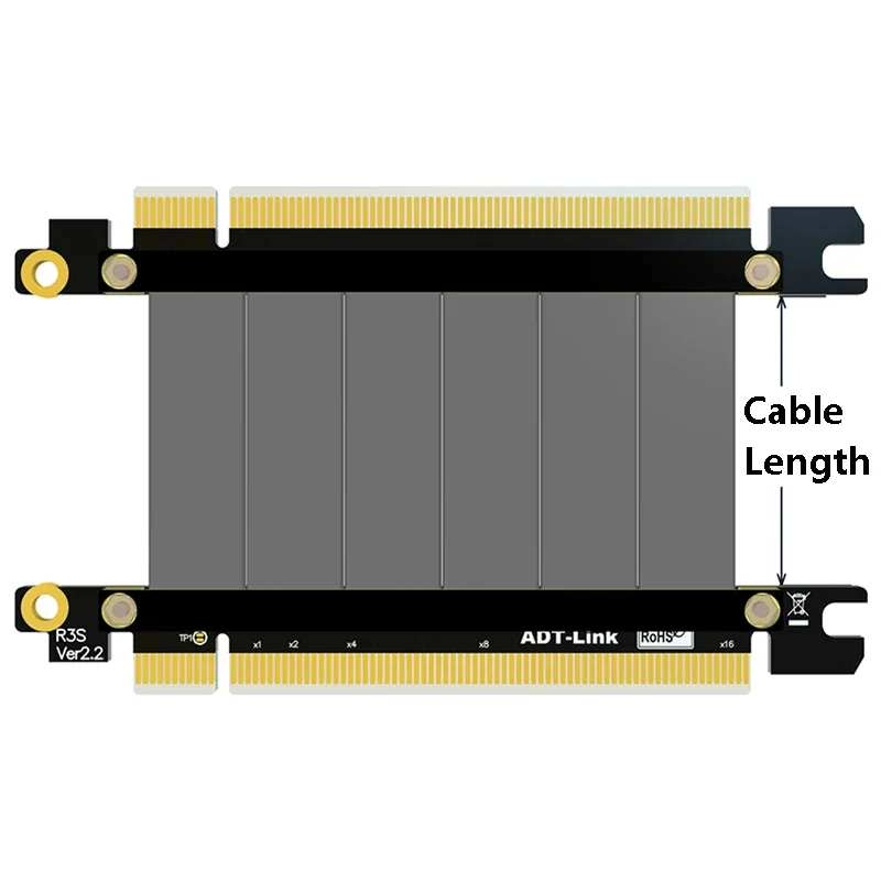 PCIE X16 Signal Exchange Extension Cable Adapter Converter Male To Male Male To Female TX-RX Cable For Industrial Control Server