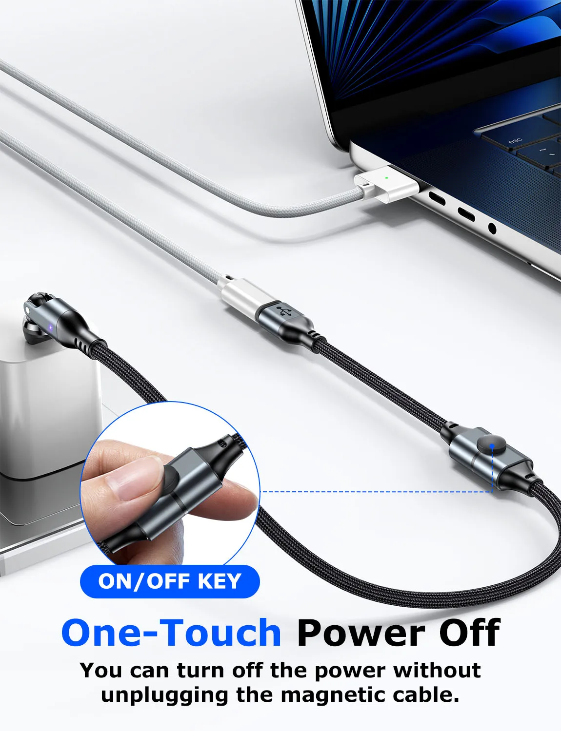 AUFU 240W USB C Extension Cable Type C Extender Cord for MacBook Xiaomi Nintendo Switch Independent Switch USB Extension Cable