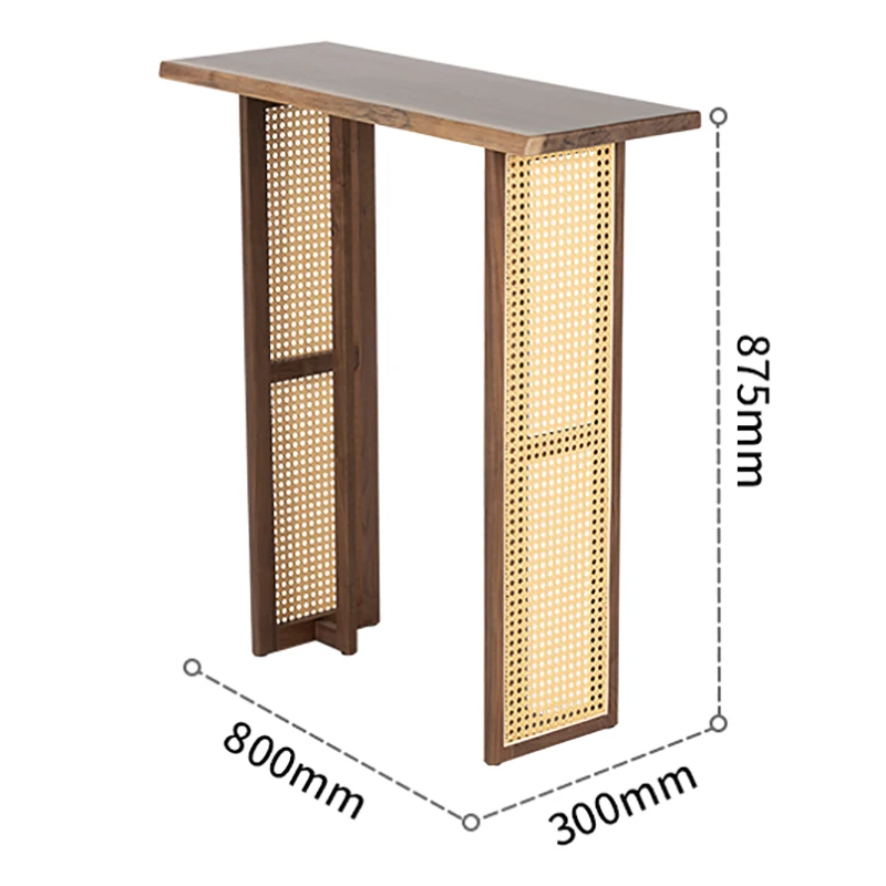Chic Rectangular Console Table Minimalist Rustic Wood Narrow Console Table Living Room Hall Way Bureau Chinese Style Furniture