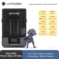 ANYCUBIC Photon Mono M7 Max 7K Mono LCD 3D Printer 14.7L Ultra-Large Print Volume LCD Resin 3D Printer COB+ Light Source