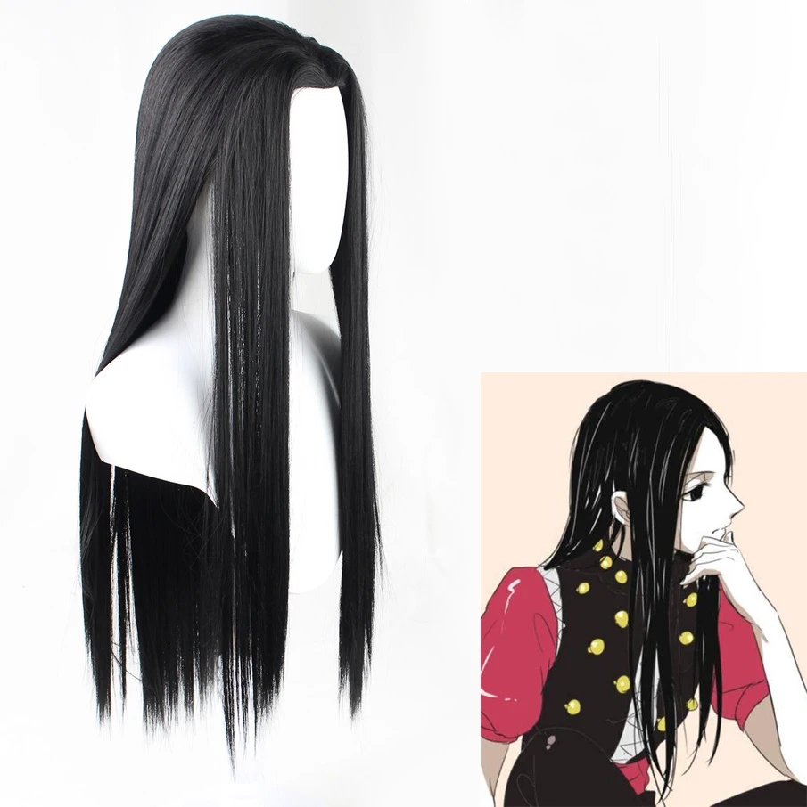 

100cm long Anime Illumi Zoldyck Irumi Heat Resistant Synthetic Hair Wigs + Wig Cap