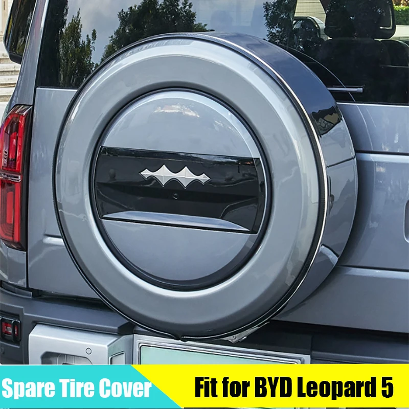 

Чехол на запасное колесо автомобиля, подходит для BYD Leopard 5 2023 2024, оригинальный цвет, чехол на запасное колесо задней двери, аксессуары для внешней модификации