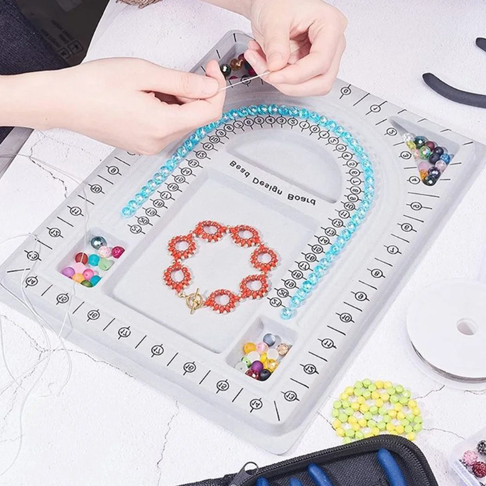 

2Pcs Bead Design Boards Jewelry Making Trays Groove Beading Bracelets Necklaces Organizer Bead Design Boards Beading Supplies