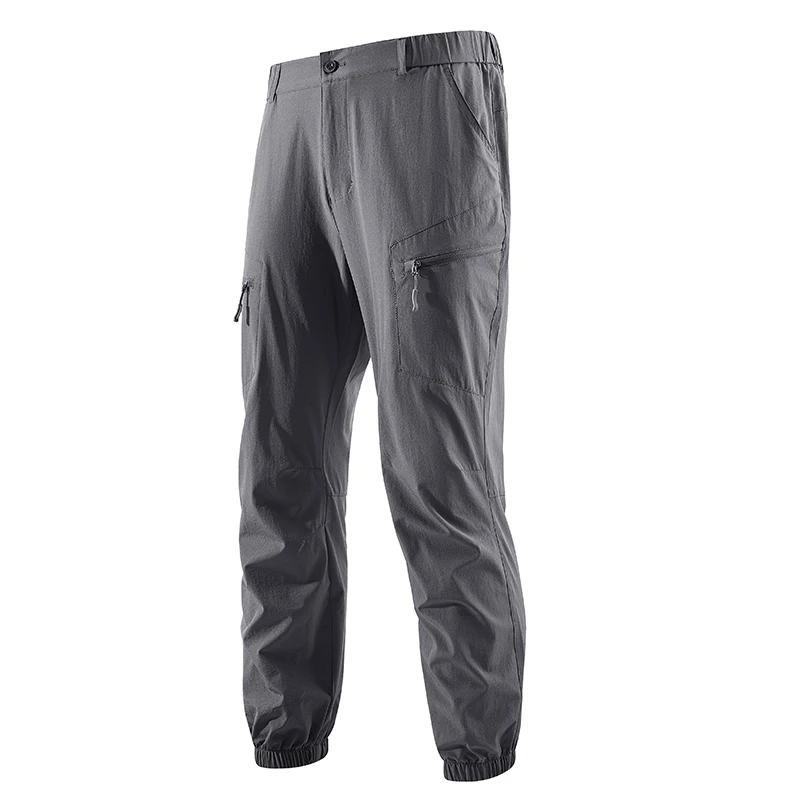 새로운 남성 카고 바지 봄 가을 패션 느슨한 컴포트 솔리드 캐주얼 바지 야외 여러 포켓 통기성 스웨트 바지 남성