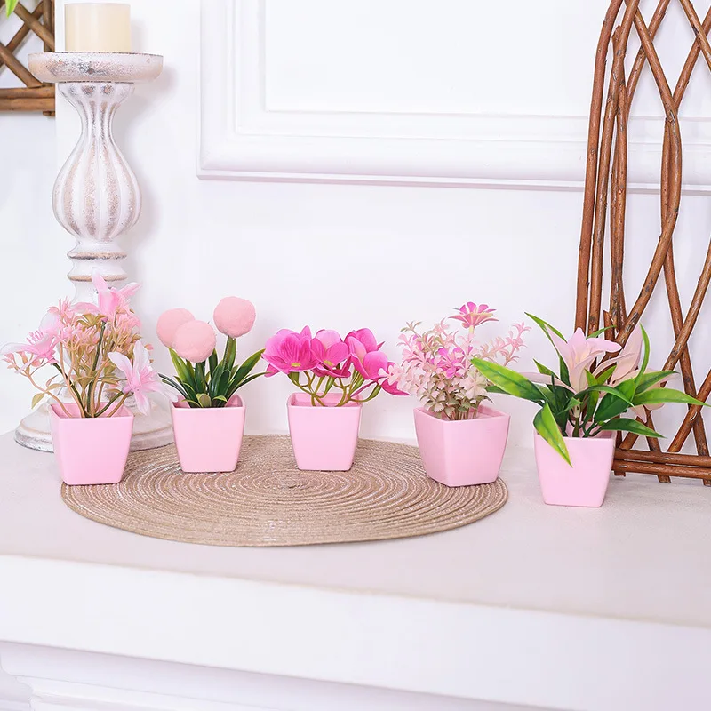 1 SET (5PCS) Home Decoration Potted Plants, Business Office Desktop Windowsill, Foyer, Garden Courtyard Placement