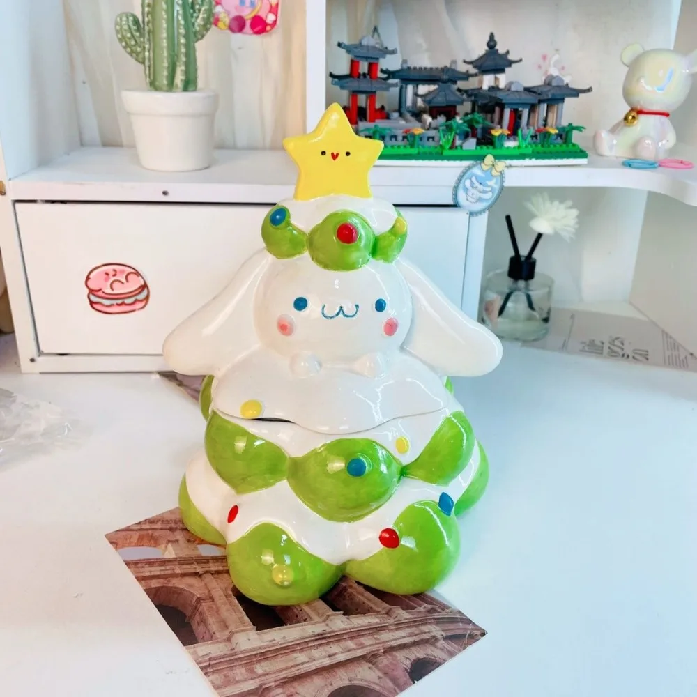 

Cinnamoroll Anime Kawaii Sanrio Ins Fashion Creative Ceramic Storage Jar Cute Christmas Decoration Candy Storage Case Gifts
