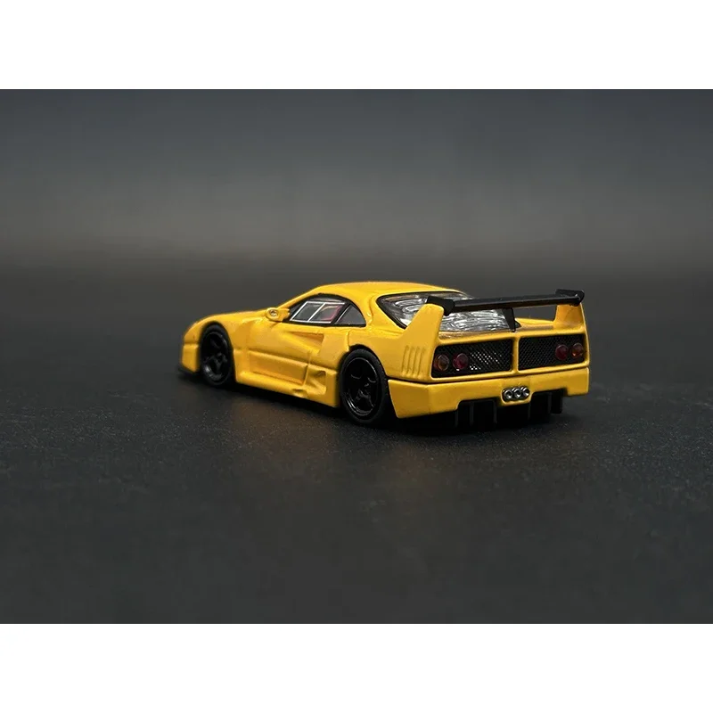 In Stock SH 1:64 F40 LM Opened Hood Yellow Diecast Diorama Car Model Collection Miniature Toys Stance Hunters