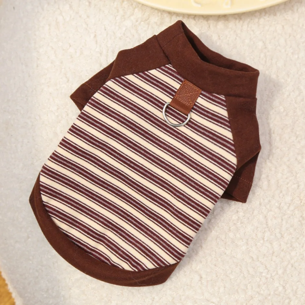 

Fashion Colorful Dog Hoodies Soft Breathable Striped Pet Clothes Comfortable Dog Pullover Going Out