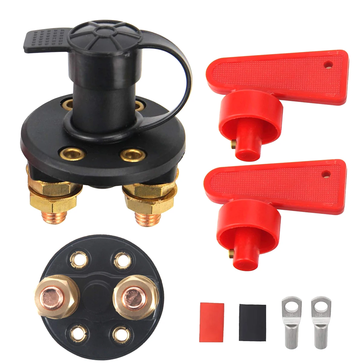 Battery Disconnect Switch, 300A 12V 24V Battery Master Isolator Cut Off Power Kill Switch For Car Boat RV ATV Auto Truck 