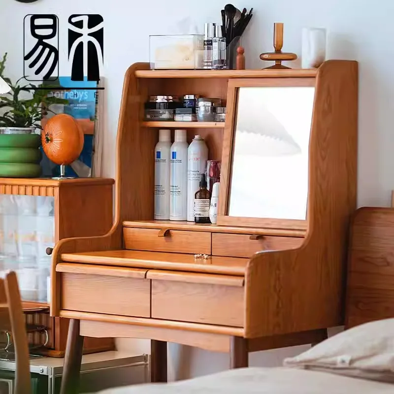 

Dresser Nordic cherry wood small apartment cosmetic table modern simple bedroom bedside cabinet household