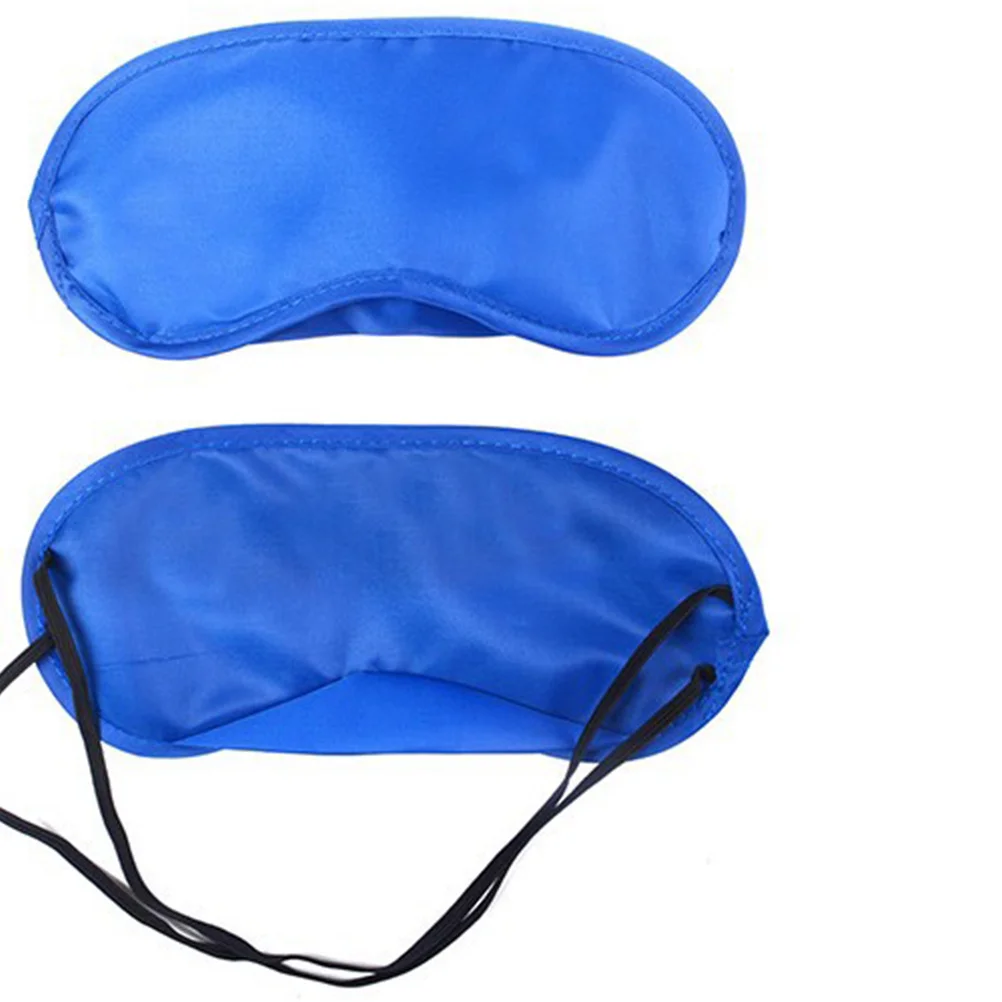 34 قطعة قناع عين للنوم من البوليستر، حزام مطاطي للسفر معصوب العينين، رقعة نوم مريحة للرجال والنساء خفيفة
