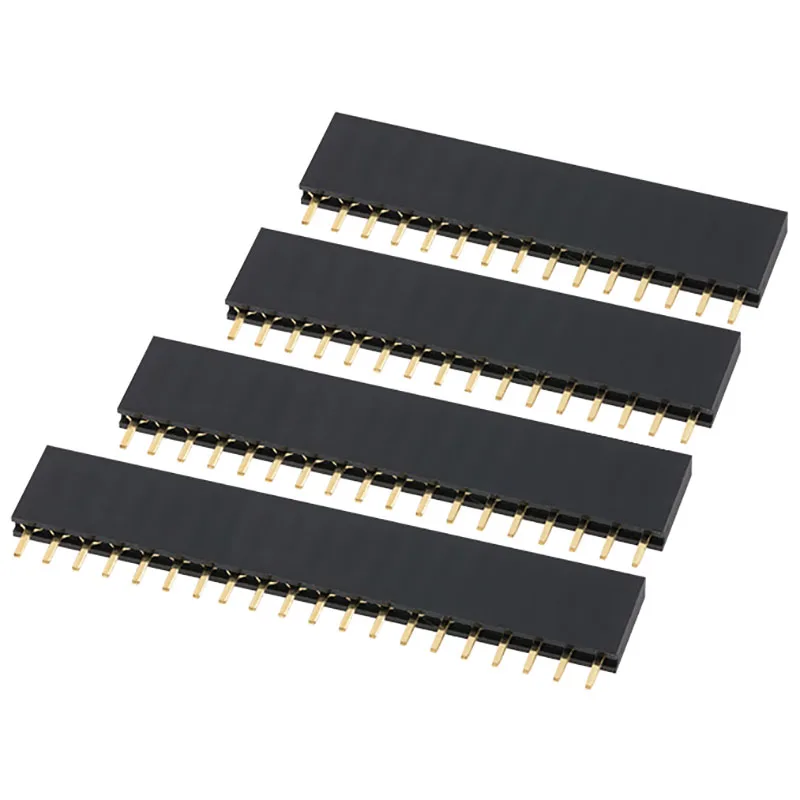 10PCS 2.54mm Pitch Single Row Female 2~20Pin PCB Socket Board Pin Header Connector Strip Pinheader 2/3/4/6/10/20-Pin For Arduino