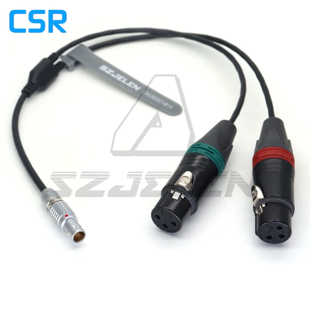 0B6Pin To2*XLR 3-Pin Female ForARRI ALEXA Mini LF/ALEXA 35 Camera Audio Cable