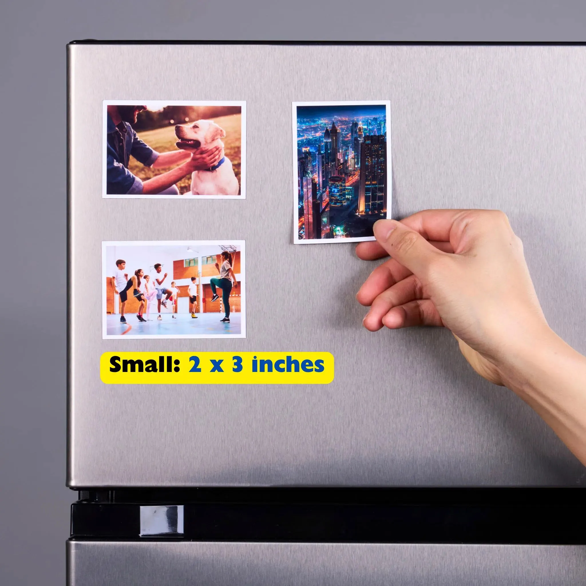 Personalisieren Sie Kühlschrankmagnete mit weißem Rahmen, Hochzeitsgeschenk, Erinnerung, individueller Retro-Magnetaufkleber, Geschenkdekoration, 4 Größen – Detail 2