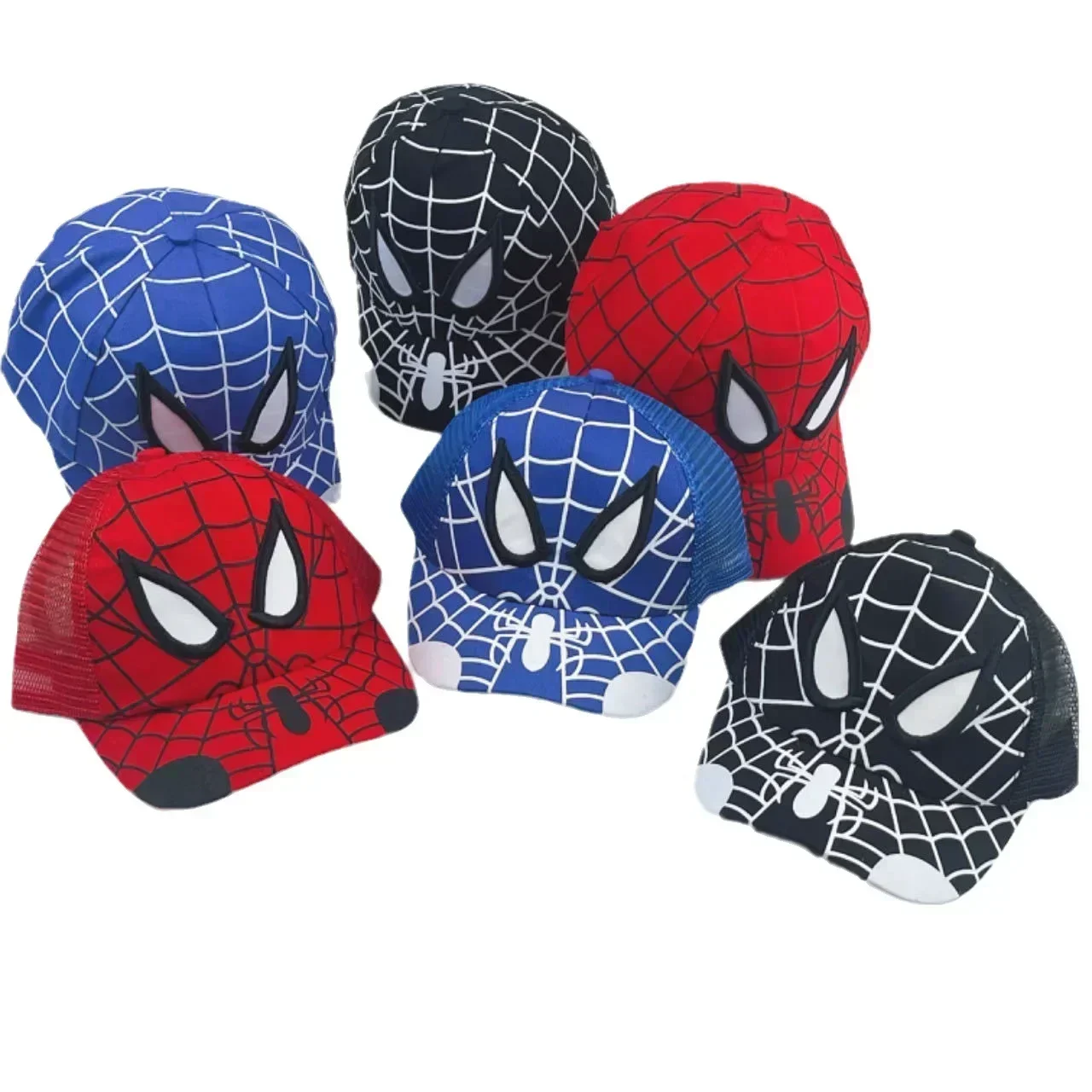 Chapeau pare-soleil à double œil Spider Man pour filles et garçons, accessoire de mode de dessin animé, Hip Hop, savoir chaud, nouveau, automne, hiver, 2024