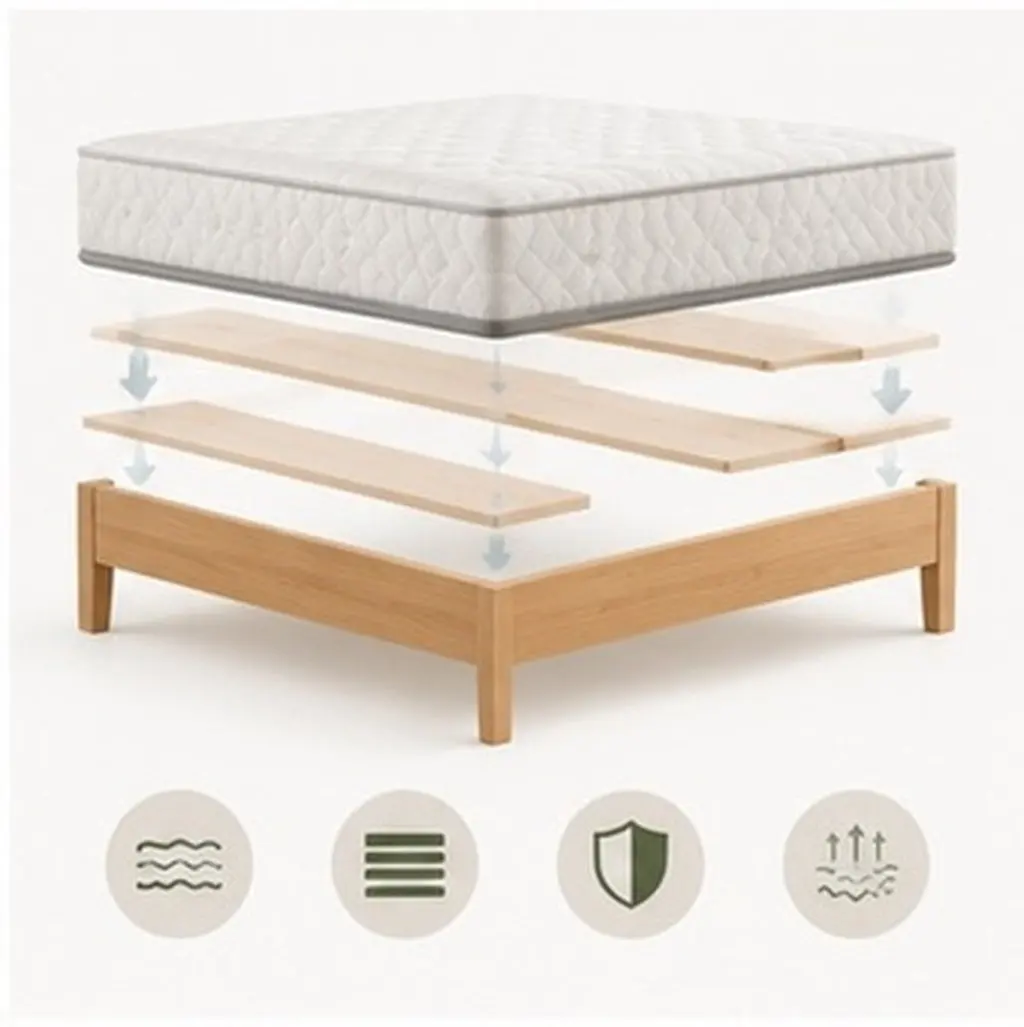 Replacement Wooden Bed Slat for King Queen 17.8x2.1x0.3 Inch Mattress Support Slats Reinforce Frame Heavy Duty Wood Slats Bed