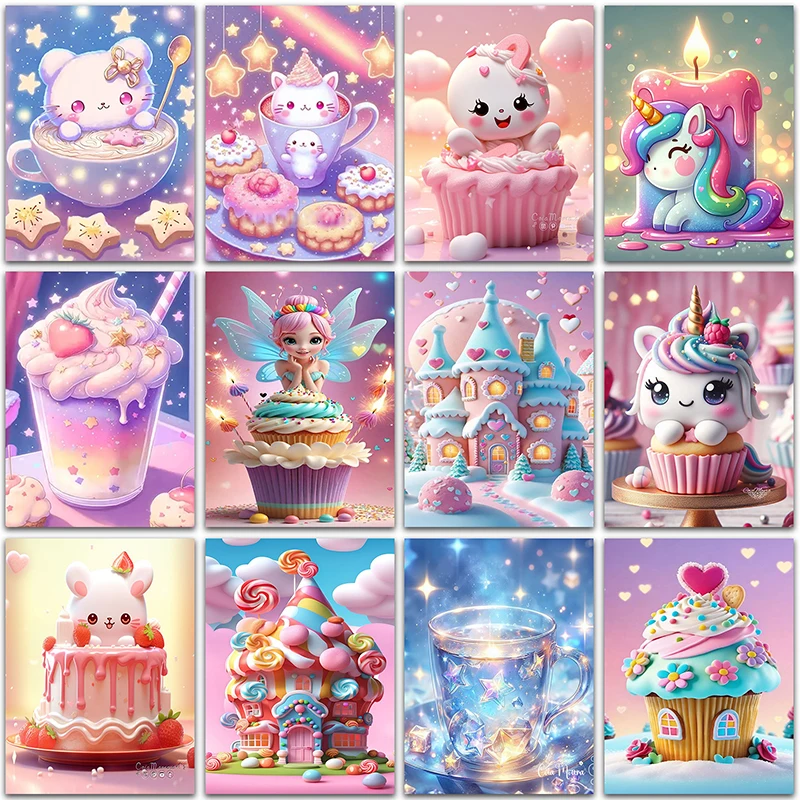 

5D DIY Diamond Painting Birthday Cake coffee Love Gift home decoration Full Square&Round Diamond mosaic embroidery Cross stitch