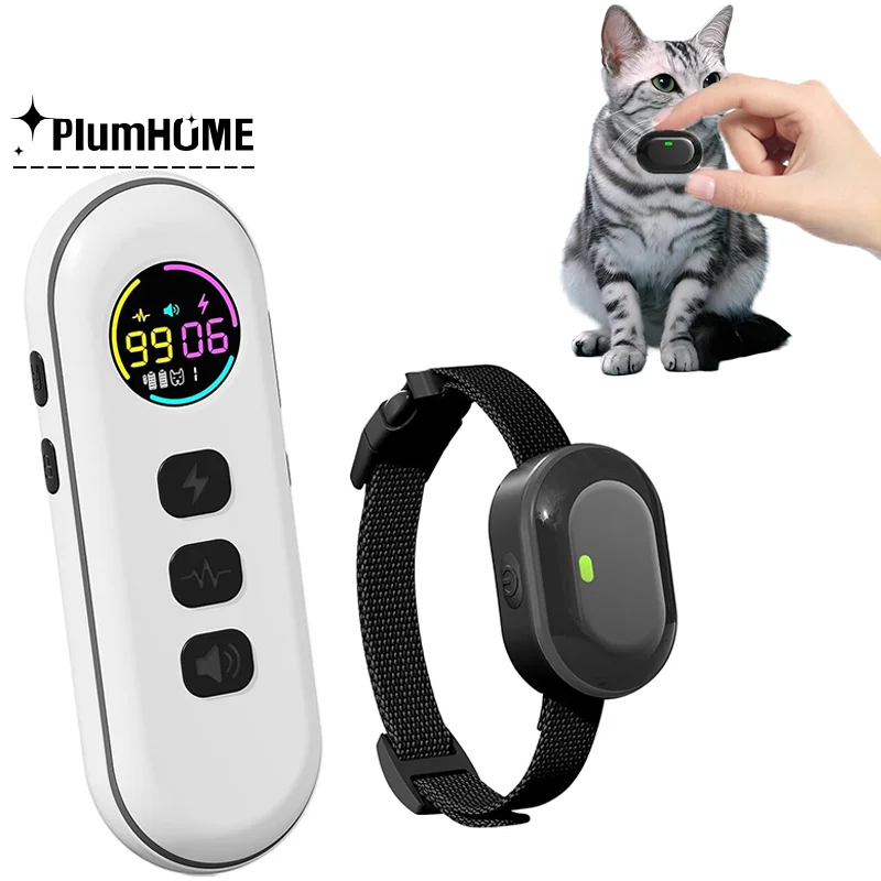 1PCS Ultra-Small Cat Waterproof Shock Collar, Ultra-Light & Thin Cat Waterproof Training Collar With 1300ft Remote