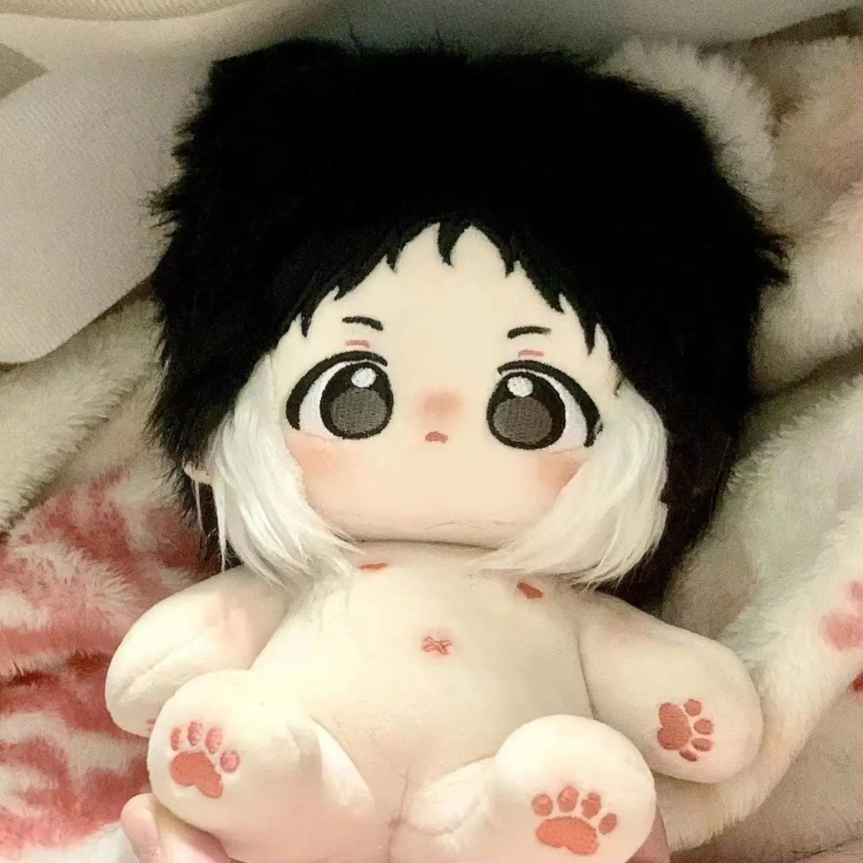 Ausgestopfte Anime Bungo streunende Hunde Ryuunosuke Akutagawa Baumwoll puppen niedliche 20cm Anzieh puppe Sammlerstücke Plüsch Geschenks pielzeug für Fans