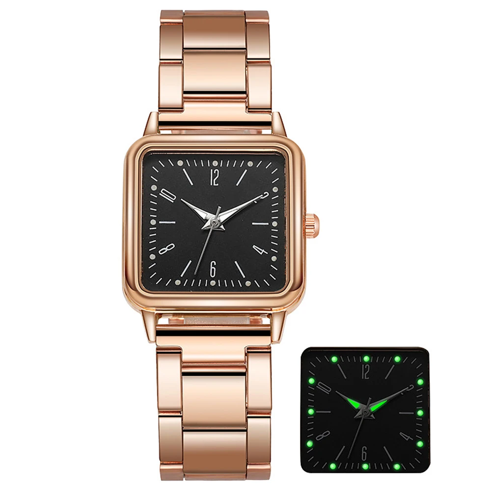 Watchs Ladies Lover 2024 Noctilucent Digital Watch Women Square Female Clock Top Brand Luxury Golden Quartz WristWatch