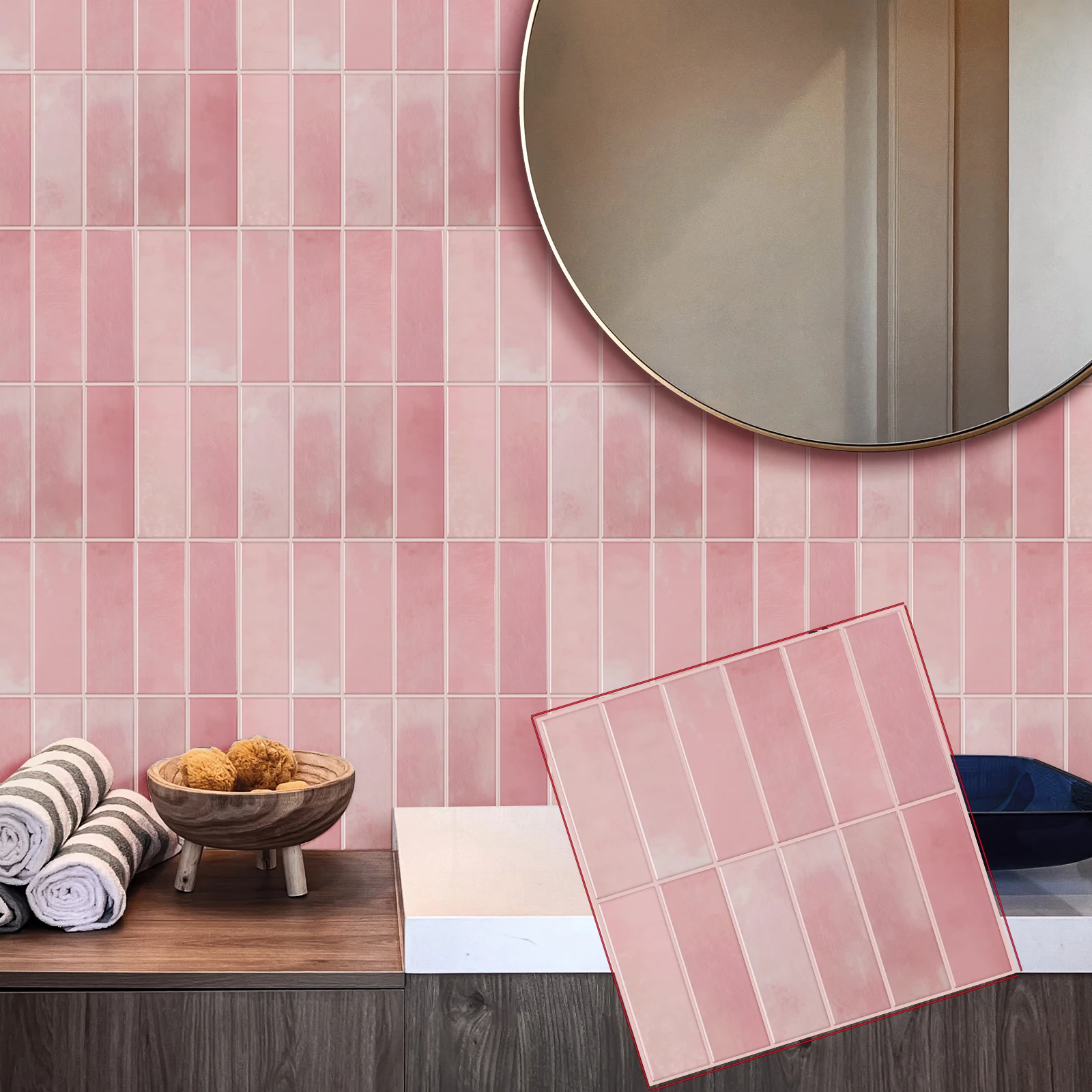 Odklej i przyklej naklejki na płytki ścienne mocna samoprzylepna tapeta DIY do kuchni i łazienki Backsplash łazienka RVs dekoracja
