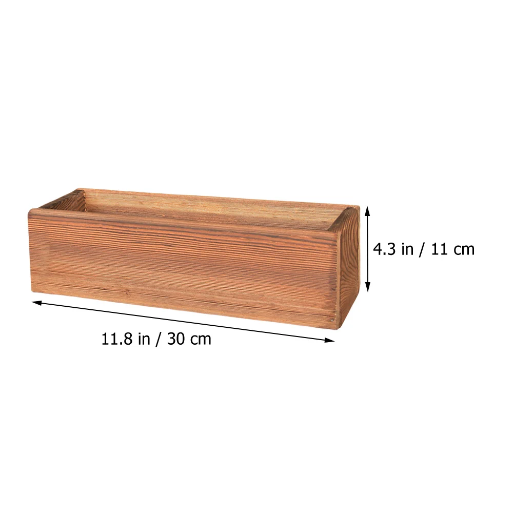 Antiseptic Wood Flower Box Pots Square Plants Outdoor Planter Rectangular Boxes Vegetable