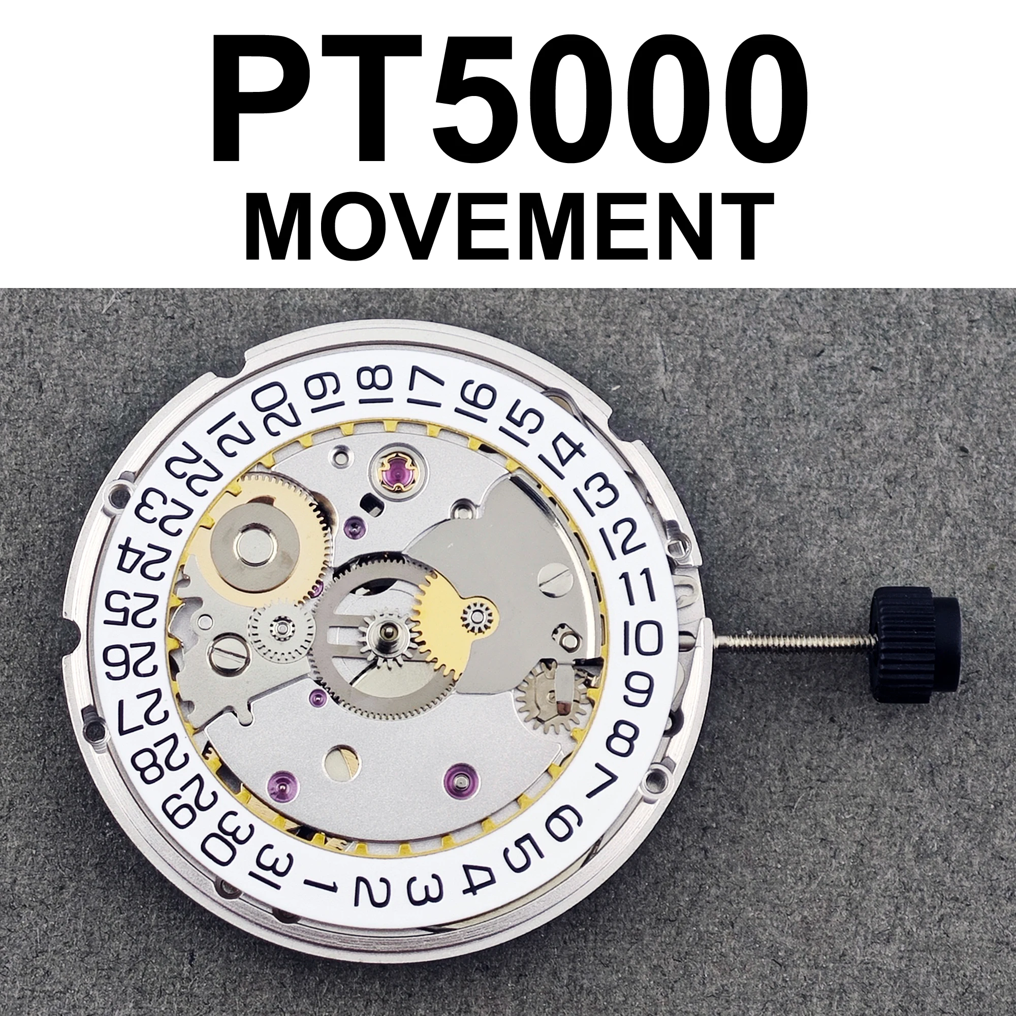 PT5000 25 Jewels Automatic Movement With Datewheel For Seagull ST21 For ETA2824-2 Watch 3-Hands Movement Watches Parts