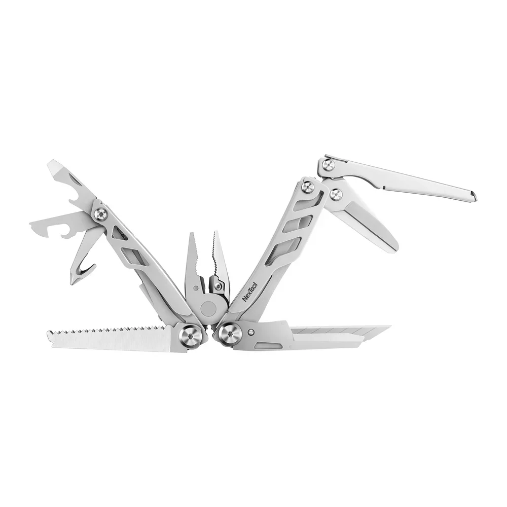 Imagem -05 - Nextool-flagship Pro 16 em Multiferramentas Lâmina Extra Faca Substituível Faca Dobrável Edc Tesoura Braçadeira Multi Ferramentas Alicate Clip