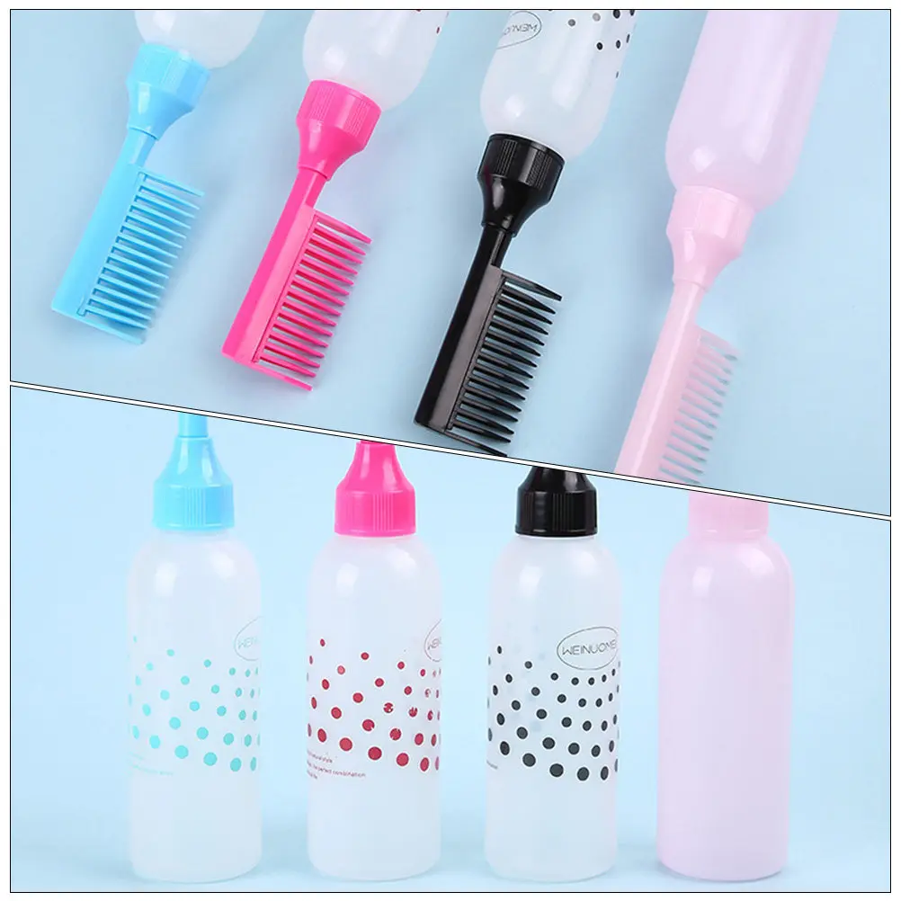 

Набор из 6 профессиональных расчесок-аппликаторов для окрашивания волос, дозаторы для салонов, парикмахерских и барбершопов, легко заправляемые, для кожи головы