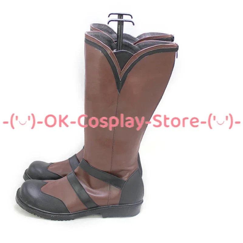 [Customized Size] Rudeus Greyrat Light Novel Cosplay Shoes Anime Roleplay Prop Halloween Carnival Party Boots PU Leather
